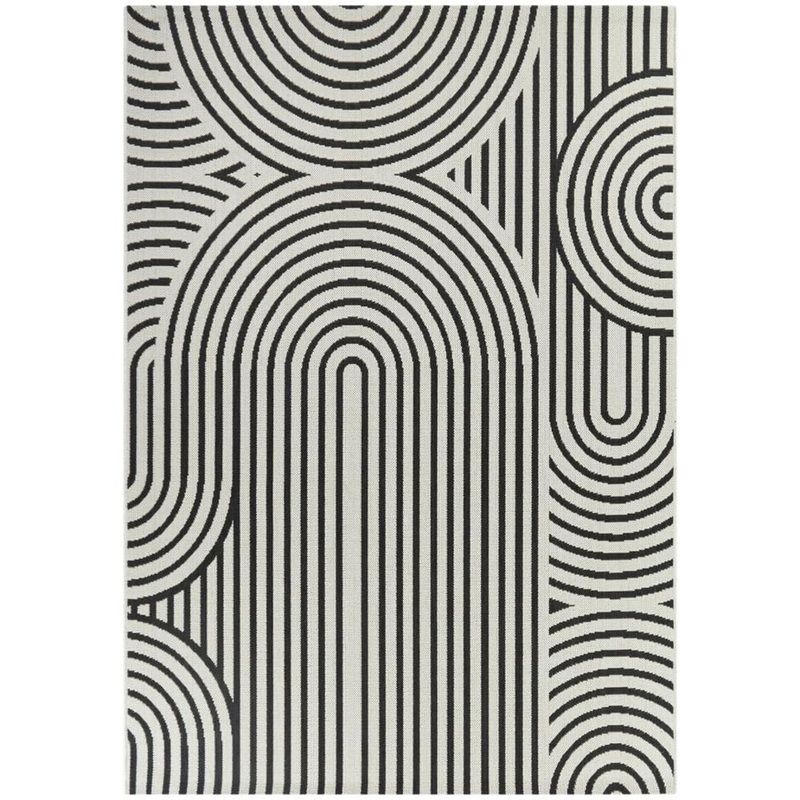 BALTA Irma Charcoal 8 ft. x 10 ft. Arches Indoor/Outdoor Area Rug 3116478