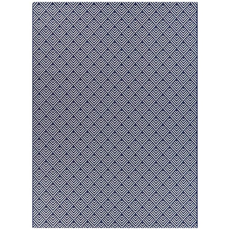 BALTA Janine Navy 5 ft. 3 in. x 7 ft. Chevron Indoor/Outdoor Area Rug 3102005