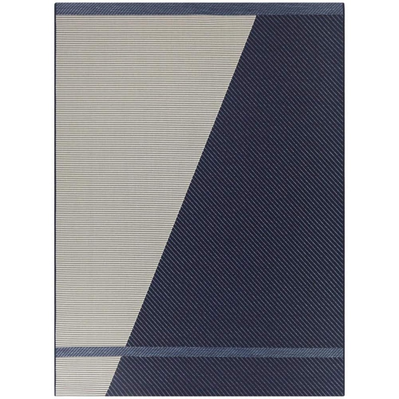 BALTA Palacio Navy Blue 8 ft. x 10 ft.  Geometric Indoor/Outdoor Area Rug 3116415
