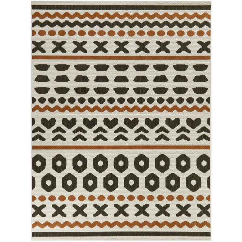 BALTA Shepard Orange 7 ft. 10 in. x 10 ft. Tribal Indoor/Outdoor Area Rug 3106011