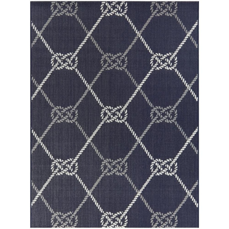 BALTA Spence Navy 7 ft. 10 in. x 10 ft. Novelty Indoor/Outdoor Area Rug 3095240