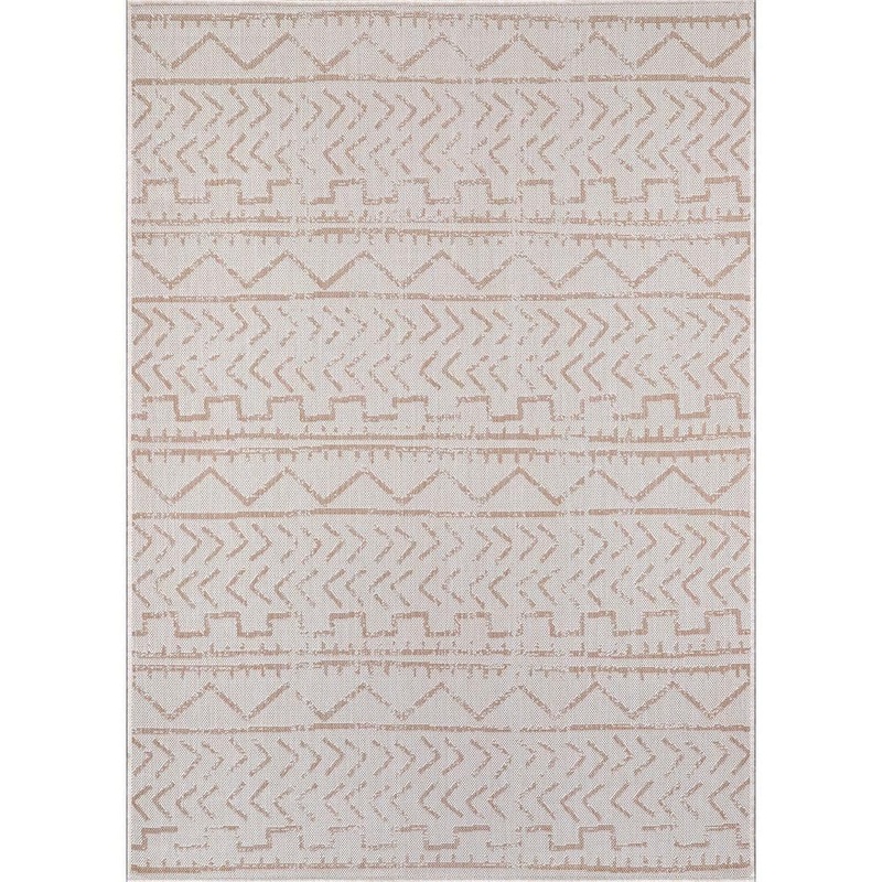 Beverly Rug Beige 9 ft. x 12 ft. Waikiki Trellis Modern Indoor Outdoor Area Rug HD-WKK20244-9X12
