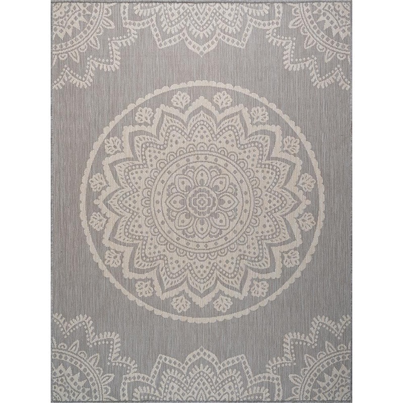 Beverly Rug Grey 5 ft. x 7 ft. Waikiki Insignia Modern Indoor Outdoor Area Rug BV-OUT612-5X7