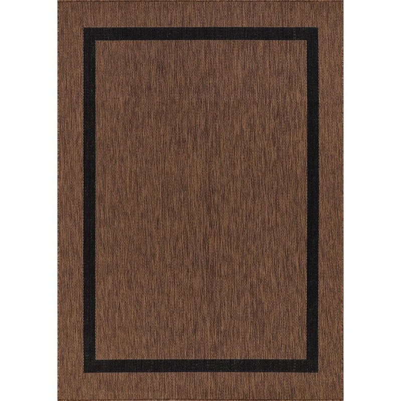 Beverly Rug Waikiki Gold/Black 9 ft. x 12 ft. Bordered Indoor/Outdoor Area Rug HD-WKK20453-9X12
