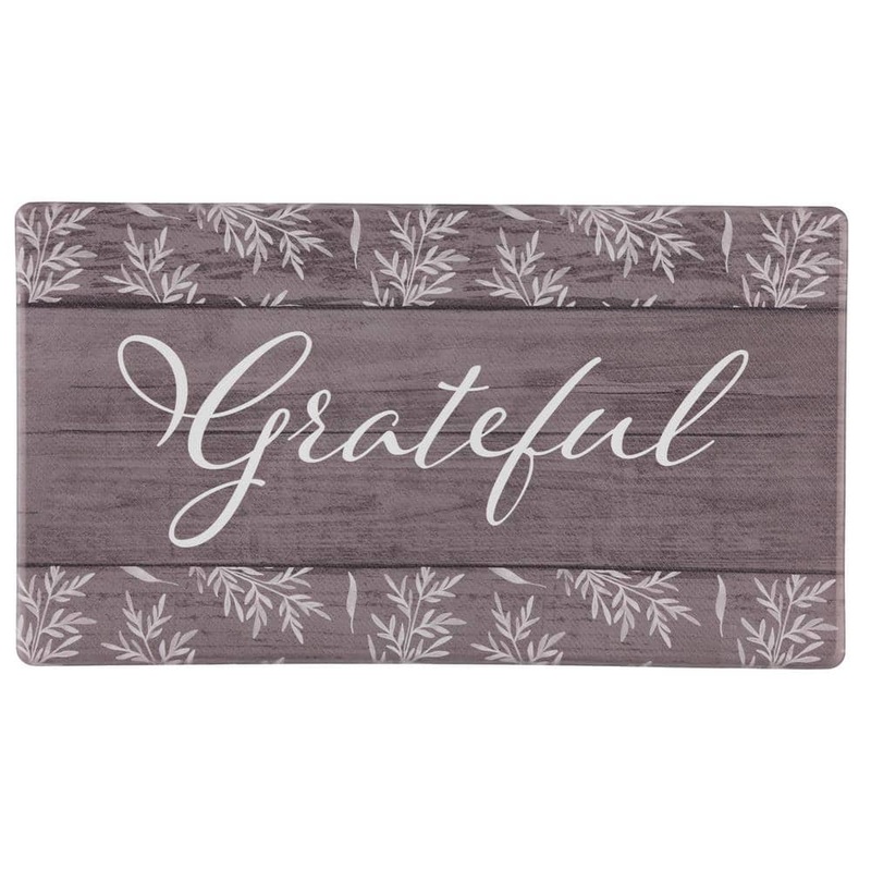 J&V TEXTILES Cloud Comfort Grateful 18 in. x 30 in. Anti-Fatigue Kitchen Mat CC1188
