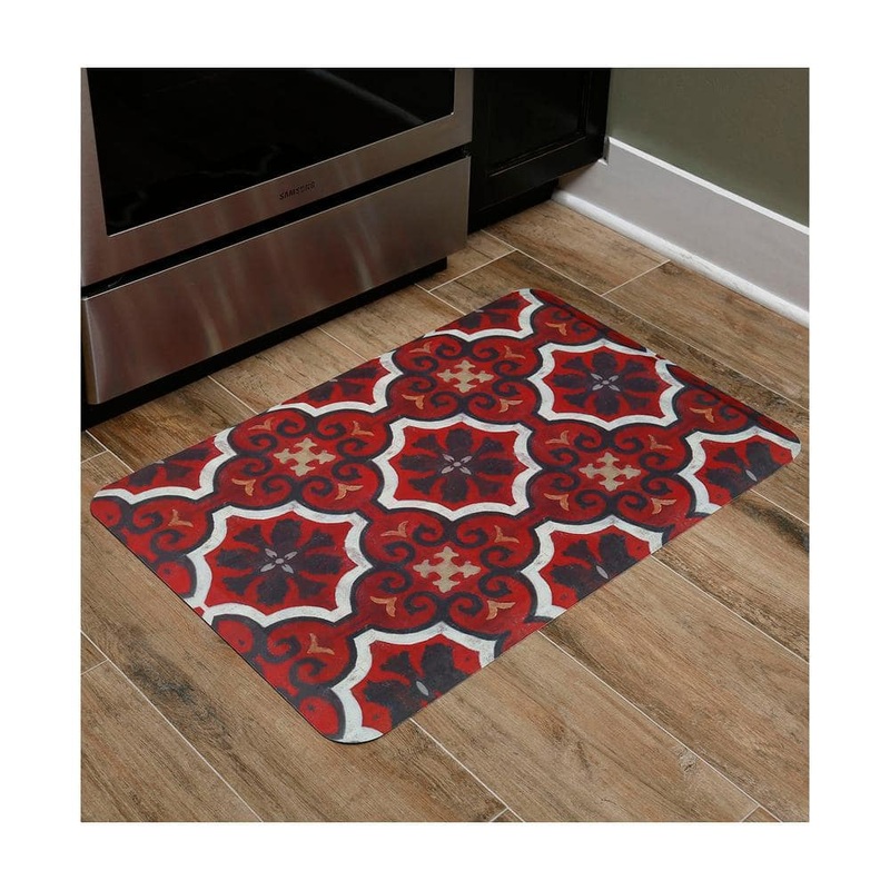J&V TEXTILES Cloud Comfort Marrakesh 24 in. x 36 in. Anti-Fatigue Kitchen Mat BIG DC37
