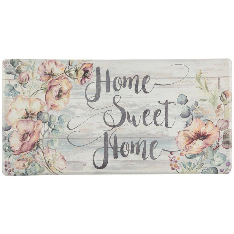 J&V TEXTILES Home Sweet Home 20 in. x 39 in. Anti-Fatigue Kitchen Mat CNC218