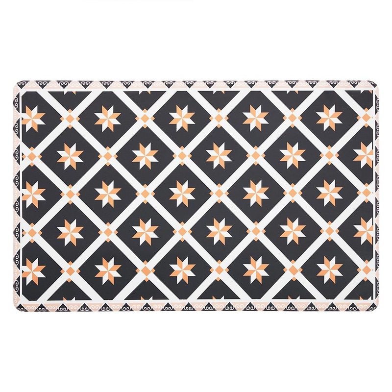 RAY STAR RayStar Black 20 in. x 31.5 in x 0.31in PVC Kitchen Mat Anti-Fatigue Mat Non-Slip RCF010330777479