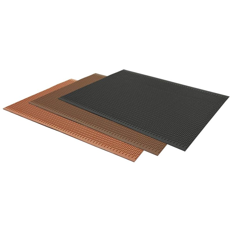 Rubber-Cal Safe-Grip Slip-Resistant Traction Mats Red 34 in. x 24 in. Natural Rubber Commercial Mat 03-161-RD-W-302
