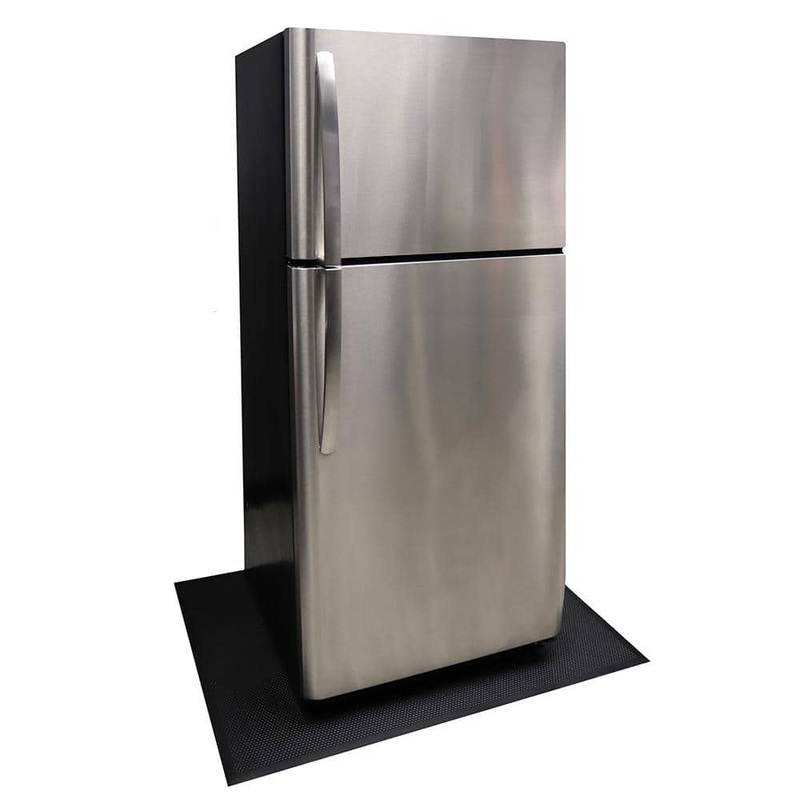 Rubber-Cal Under the Fridge Black 32 in. x 56 in. Rubber Indoor/Outdoor Kitchen Mat 03-R278-F-5632