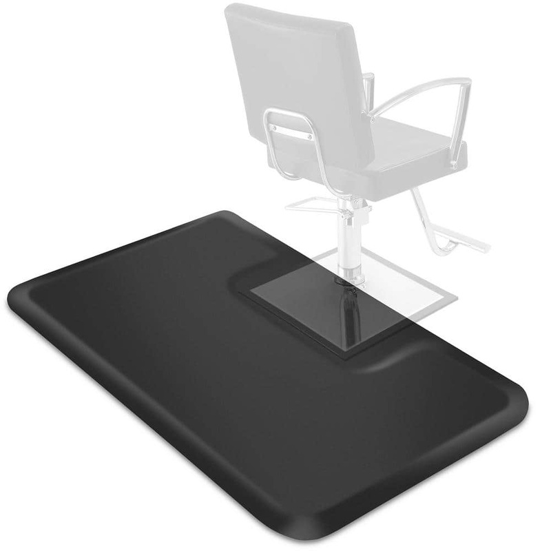 Saloniture Black 36 in. x 60 in. x 1/2 in. Rectangular Anti-Fatigue Mat MAT-SALON-R27