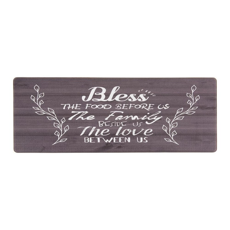 World Rug Gallery Bless Black 18 in. x 47 in. Anti-Fatigue Standing Mat 1033BLACK18X47