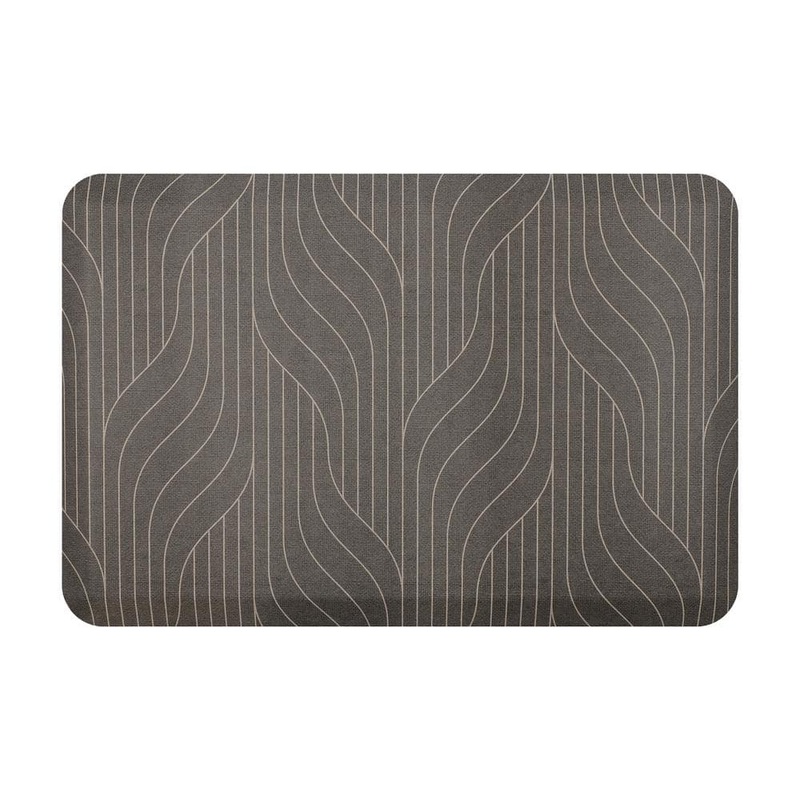 Bungalow Flooring Sole Comfort New Wave 22 in. x 32 in. Grey Anti-Fatigue Comfort Mat 20958008203107