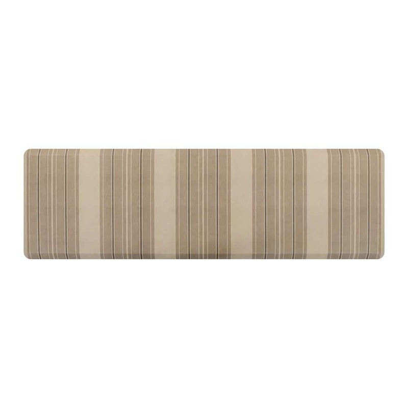 Bungalow Flooring Sole Comfort Ticking Stripes 22 in. x 72 in. Tan Anti-Fatigue Comfort Mat 20958010206107