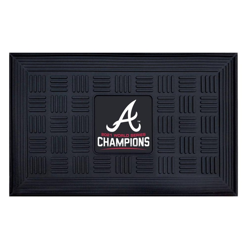 FANMATS MLB Atlanta Braves World Series 2021 Champions 19.5 in. x 31.25 in. Door Mat 32023
