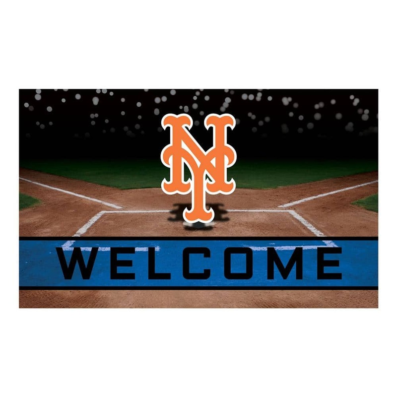 FANMATS MLB – New York Mets 30 in. x 18 in. Rubber Door Mat 21926