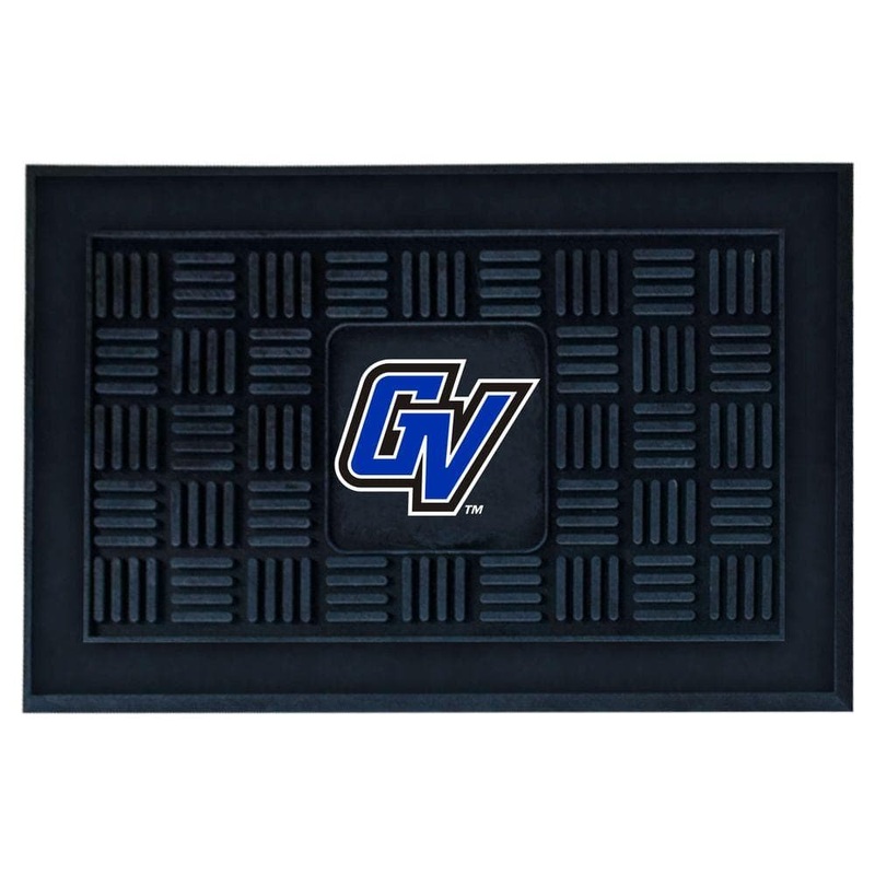 FANMATS NCAA Grand Valley State University Black 19.5 in. x 31.25 in. Outdoor Vinyl Medallion Door Mat 17377