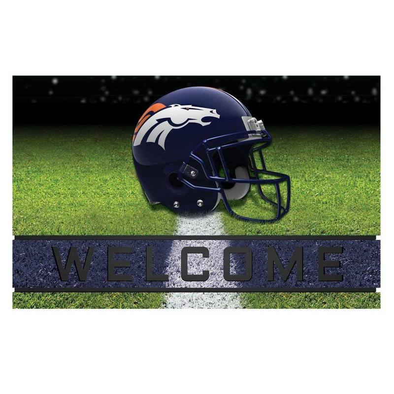 FANMATS NFL – Denver Broncos 18 in. x 30 in. Rubber Door Mat 19942