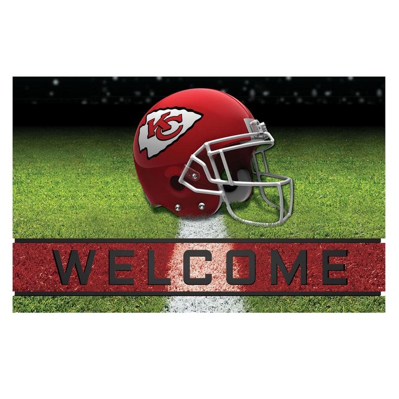 FANMATS NFL – Kansas City Chiefs 18 in. x 30 in. Rubber Door Mat 19948
