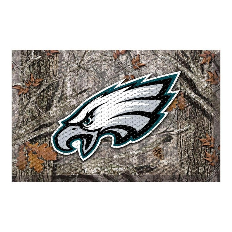 FANMATS NFL – Philadelphia Eagles 19 in. x 30 in. Outdoor Camo Scraper Mat Door Mat 18987
