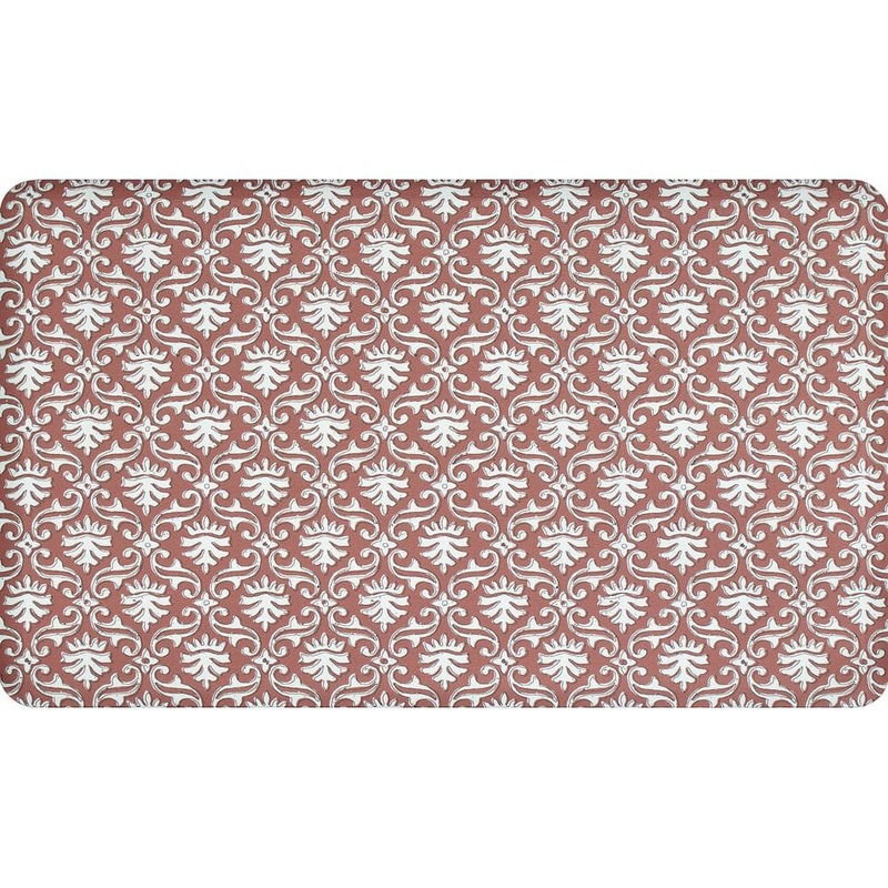 FloorPops 20 in. x 32 in. Brown Ledsworth Terracotta Indoor Anti-Fatigue Comfort Mat FPA6291