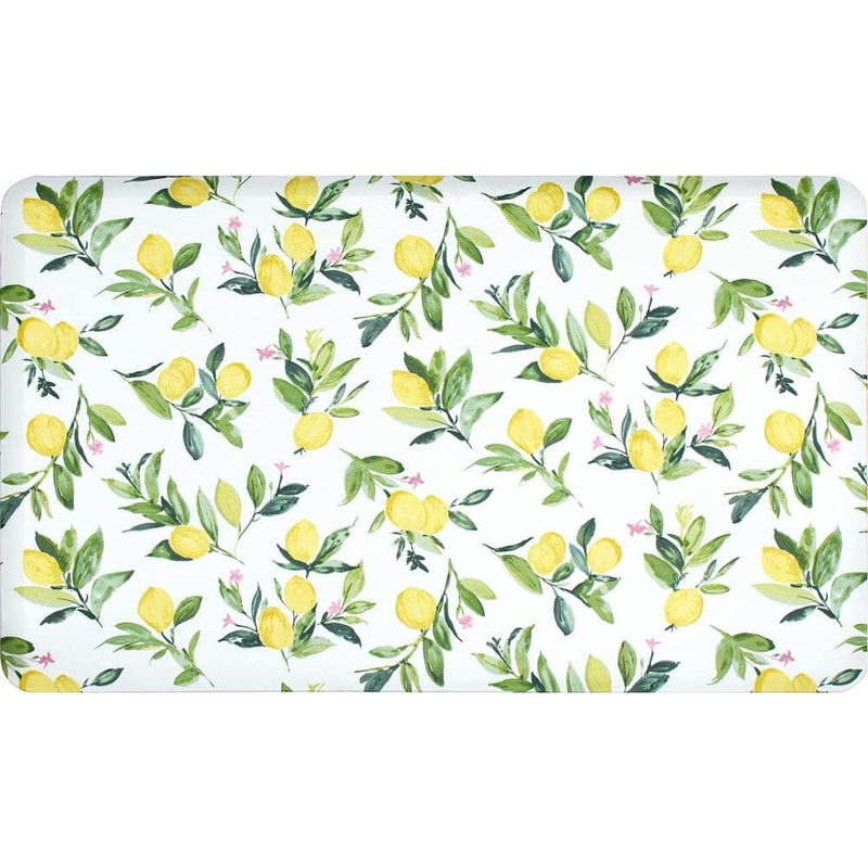 FloorPops 20 in. x 32 in. Yellow Limon Indoor Anti-Fatigue Comfort Mat FPA6285