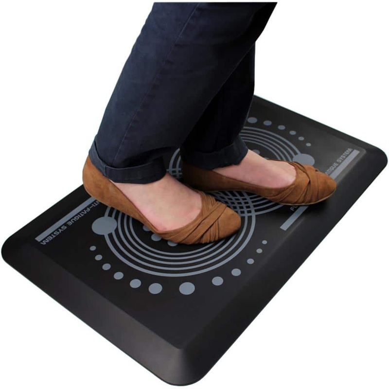Floortex AFS-TEX 2000 Black 16 in. x 24 in. Indoor Active Anti-Fatigue Mat FCA21624BK