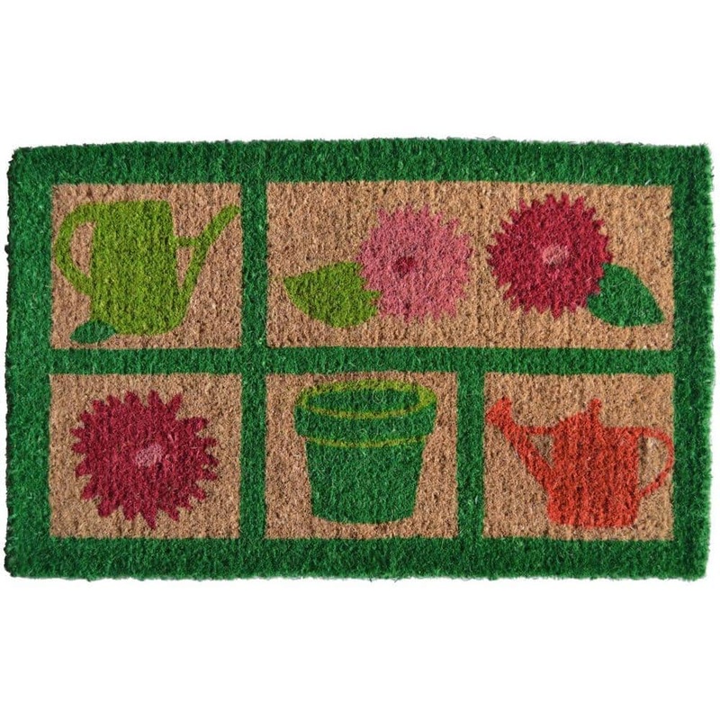HomeRoots Brown 30 in. x 18 in. Coir Non-Slip Indoor/Outdoor Door Mat 2000555496