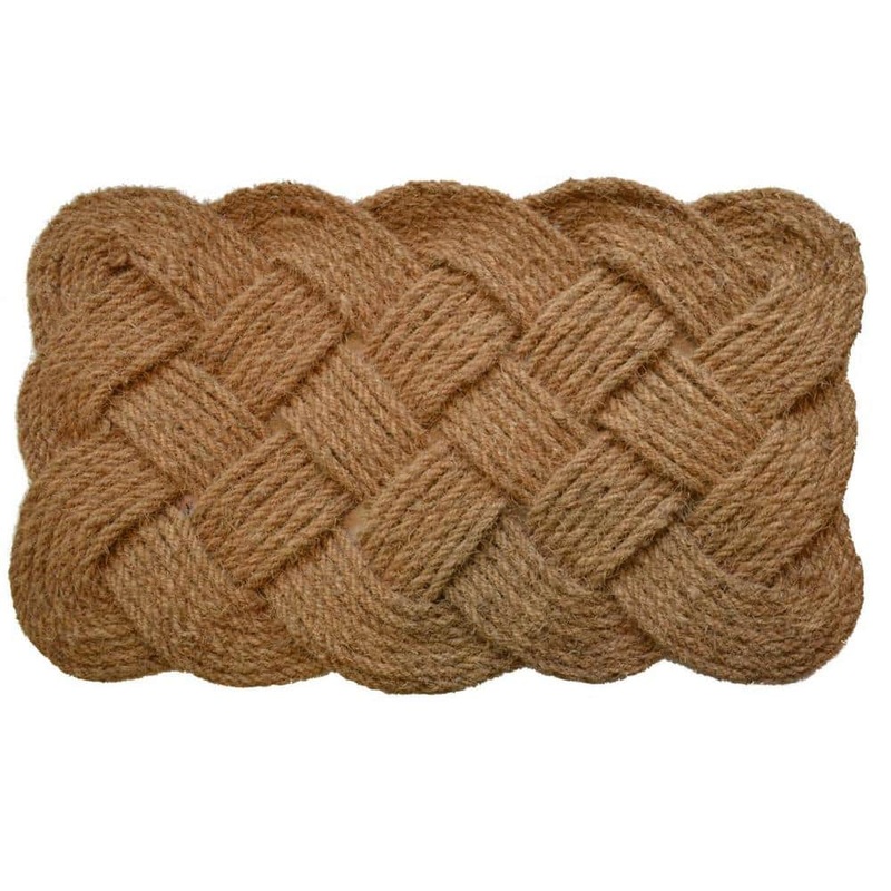 HomeRoots Brown 37 in. x 24 in. Coir Non-Slip Indoor/Outdoor Door Mat 2000555567