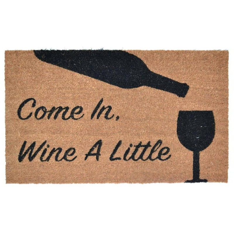 HomeRoots Multi-Colored 30 in. x 18 in. Coir Non-Slip Indoor/Outdoor Door Mat 2000555547