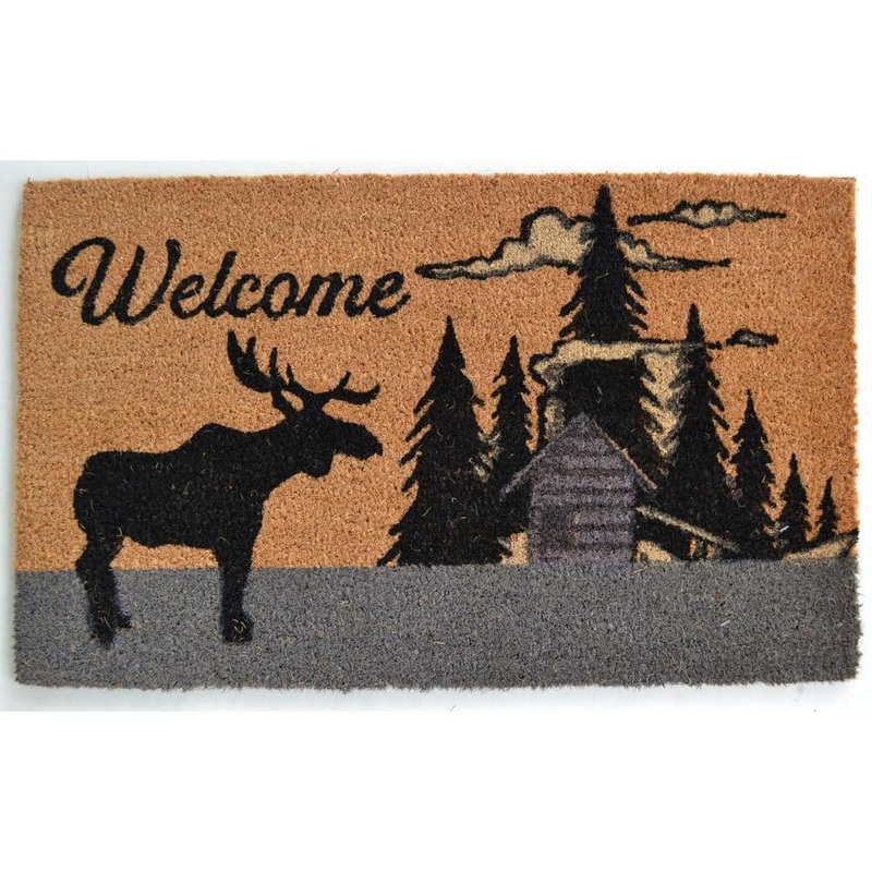 HomeRoots Multi-Colored 30 in. x 18 in. Coir Non-Slip Indoor/Outdoor Door Mat 2000555564