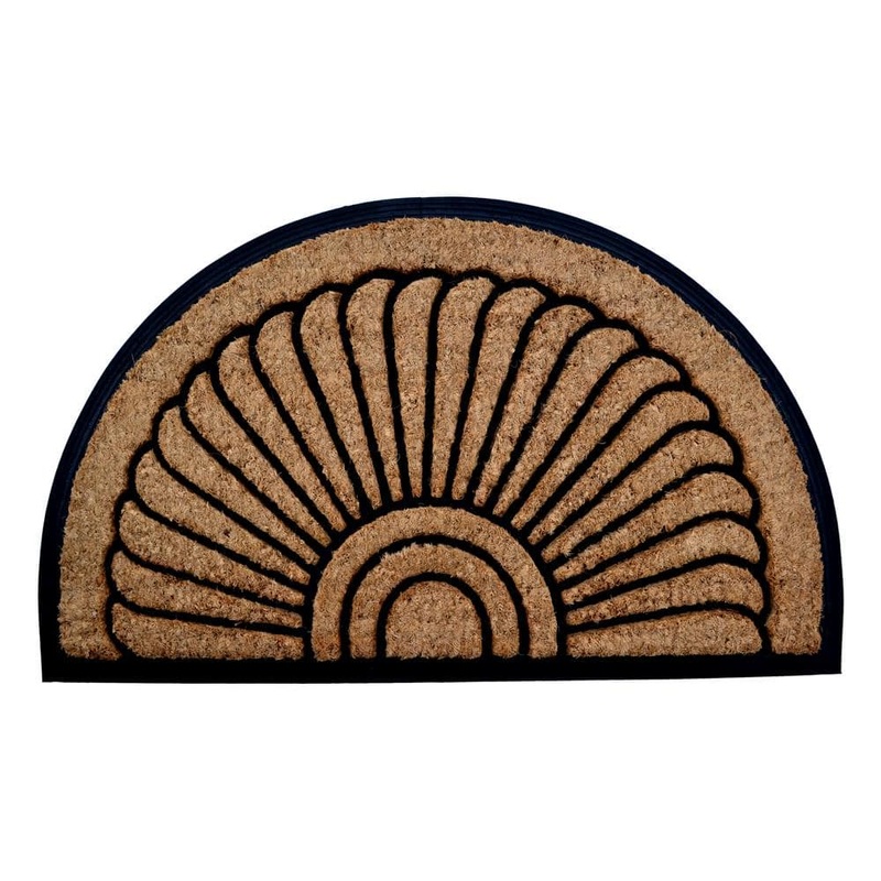 Imports Decor Rubber Backed, Sunrise, 36 in. x 24 in. Natural Brushed Coir Door Mat 705RBCM-L