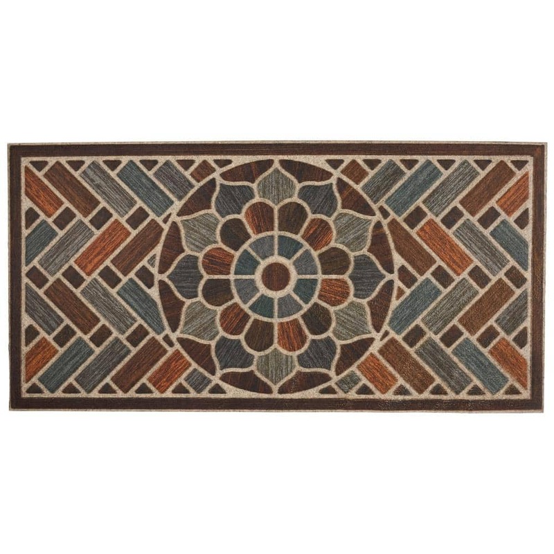 Mohawk Home Brick Path Grain 24 in. x 48 in. Ornamental Door Mat 621377