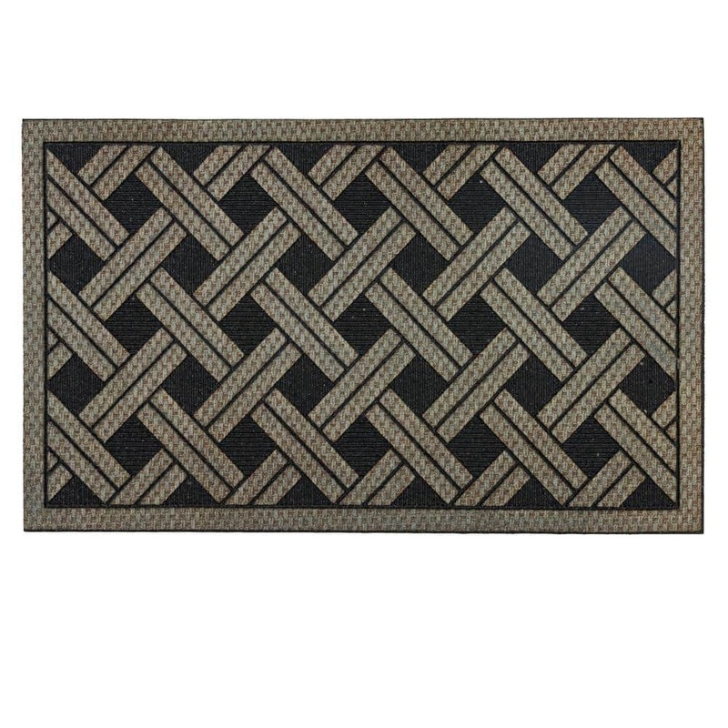 Mohawk Home Interlock Weave Natural Wicker 18 in. x 30 in. Door Mat 946937