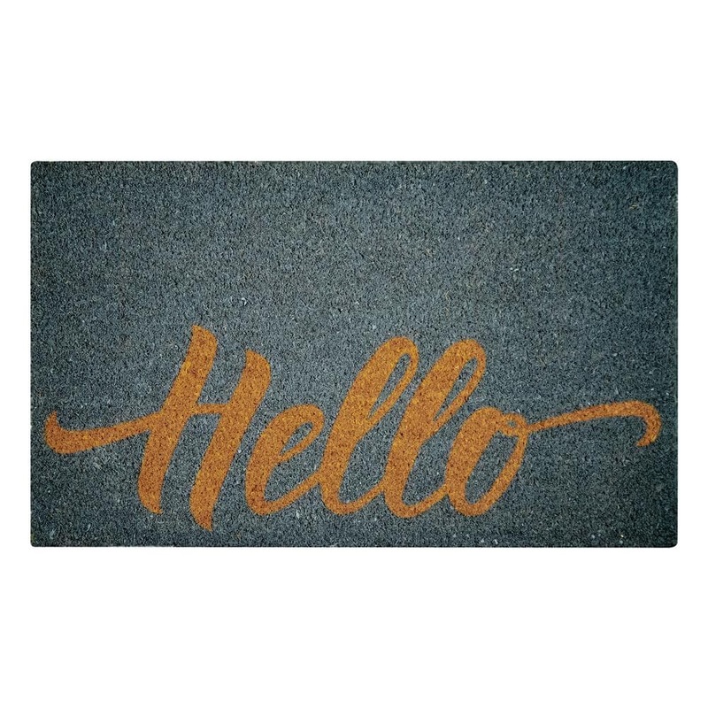 MSI Gray Hello Coir 22 in. x 36 in. Door Mat CGRAHELLO22X36M