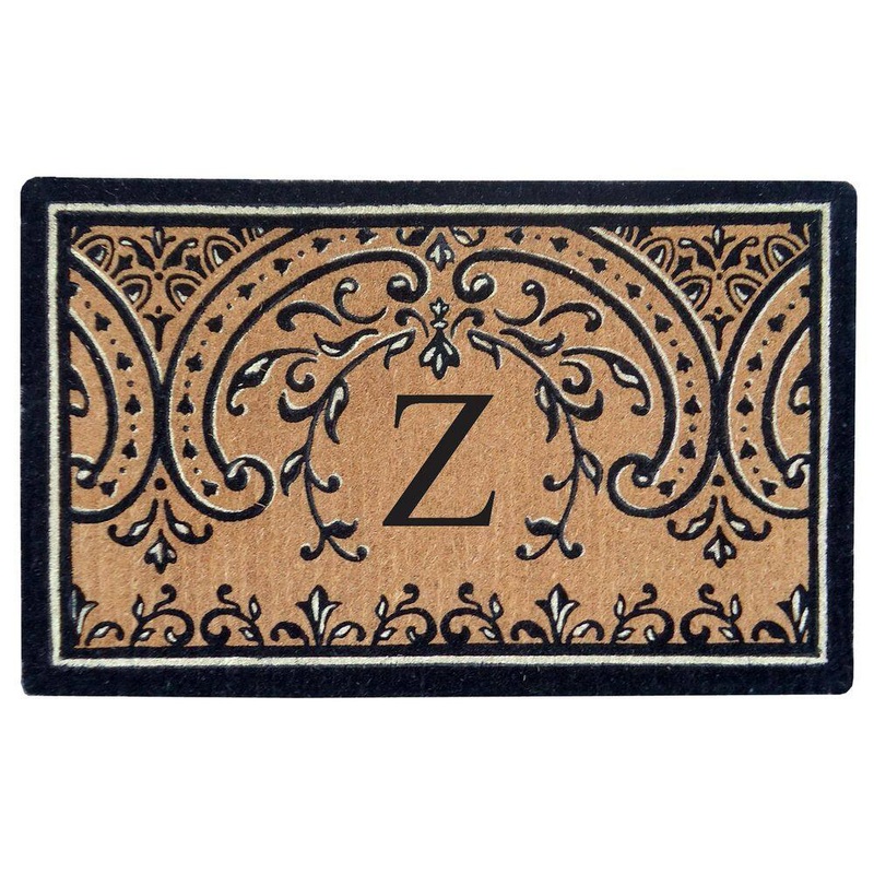 Nedia Home Heavy Duty Coir Easton 24 in. x 39 in. Monogrammed Z Door Mat CNZ2439