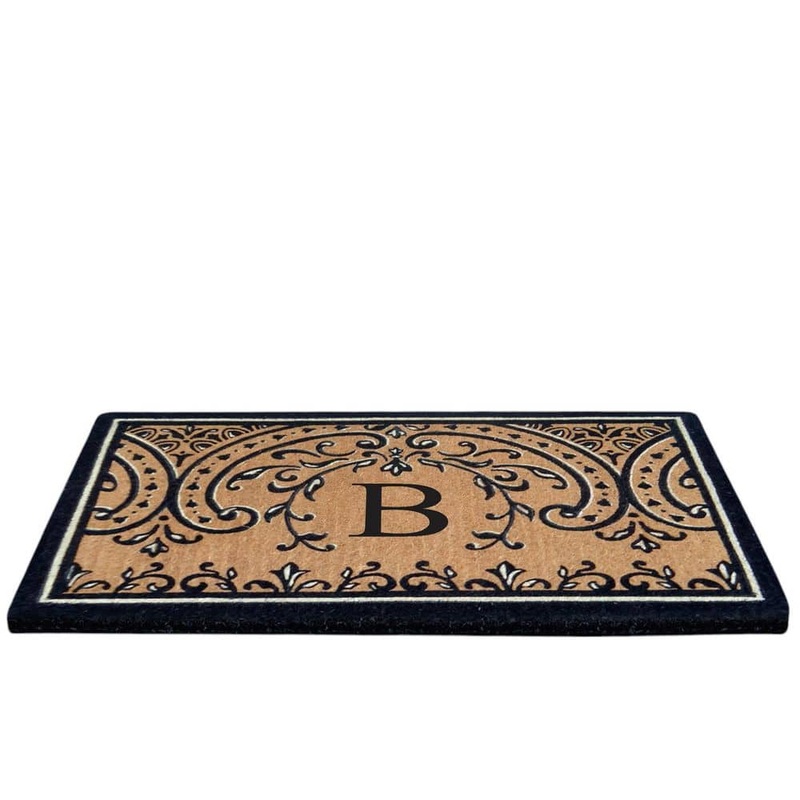 Nedia Home Heavy Duty Coir Easton 30 in. x 48 in. Monogrammed B Door Mat CNB3048