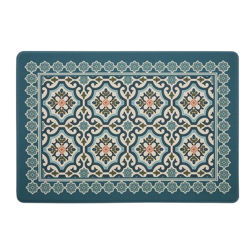 RAY STAR RayStar Green 20 in. x 30 in. x 0.39 in. PVC Kitchen Mat Anti Fatigue Mat Non-Slip Waterproof Memory Foam Kitchen Rug RCF010330127257-1