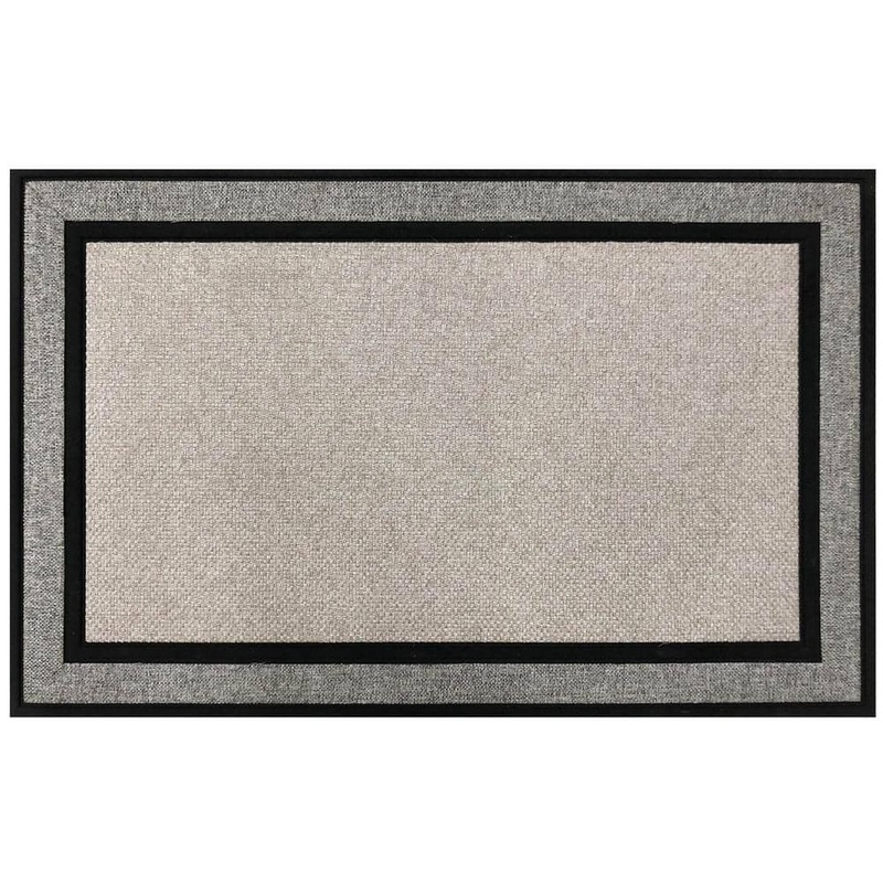 StyleWell Racetrack Gray 30 in. x 47 in. Rubber Non-Slip Indoor Outdoor Door Mat VTH180123-1