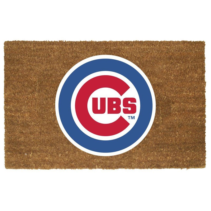 The Memory Company Chicago Cubs 29.5 in. x 19.5 in. Coir Fiber Colored Logo Door Mat MLB-CCU-1689