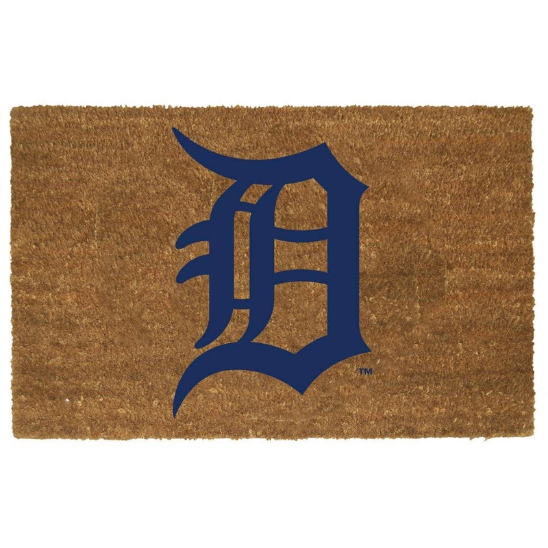 The Memory Company Detroit Tigers 19.5 in. x 29.5 in. Coir Fiber Colored Logo Door Mat MLB-DTI-1689