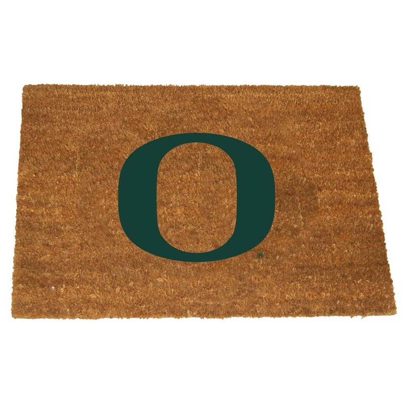 The Memory Company Oregon Brown 29.5 in. x 19.5 in. Coir Fiber Colored Logo Door Mat COL-ORE-1689