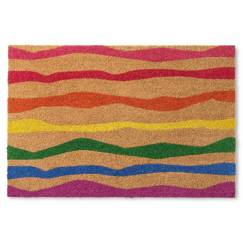 TOWN&COUNTRY LIVING Ravine Abstract Rainbow 18 in. x 30 in. Mountain Indoor/Outdoor Coir Door Mat 1-E010-999