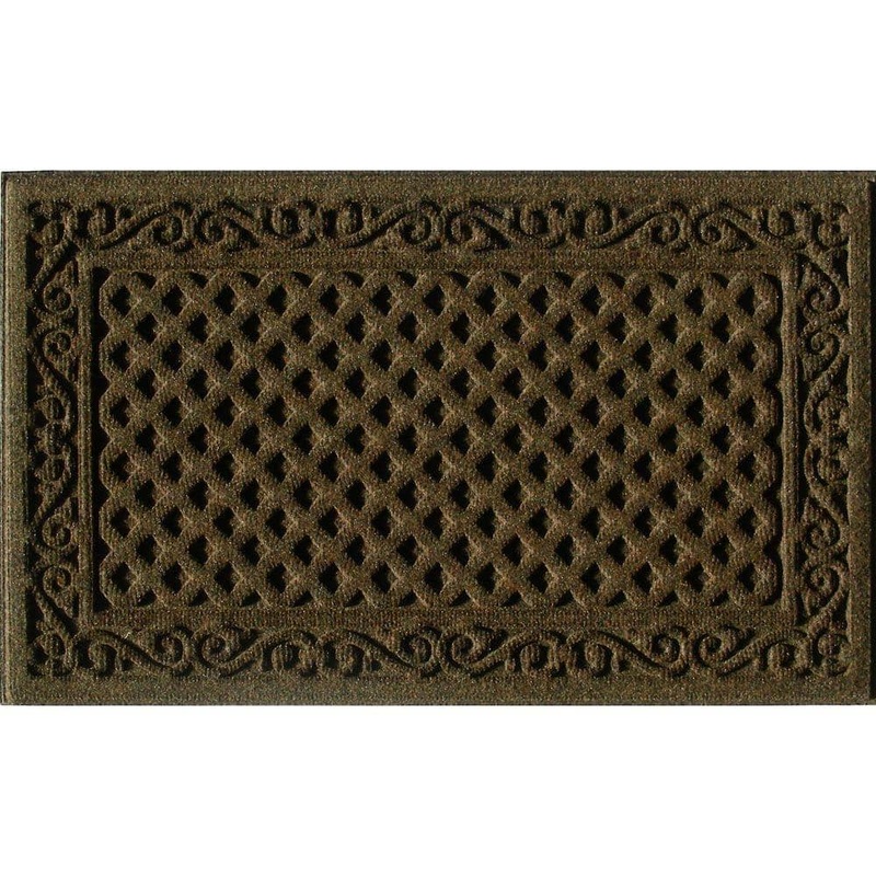 TrafficMaster Brown Solid 18 in. x 30 in. Non-Slip Indoor Outdoor Door Mat 60-883-1403-01800030