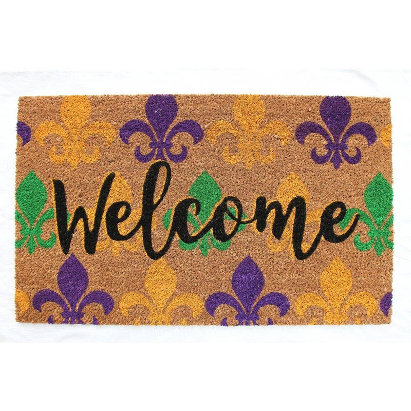 TrafficMaster Fleur De Lis 18 in. x 30 in. Coir Non-Slip Indoor Outdoor Door Mat HDP 00217