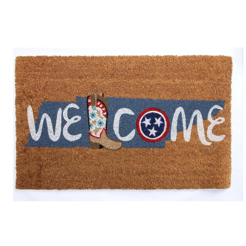 TrafficMaster Tennessee State Welcome Multi 18 in. x 30 in. Coir Non-Slip Outdoor Door Mat HDP 00264