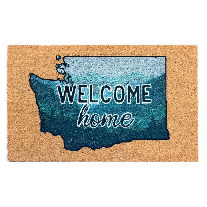 TrafficMaster Washington State Welcome Home Multi 18 in. x 30 in. Coir Non-Slip Outdoor Door Mat kera#250420-3