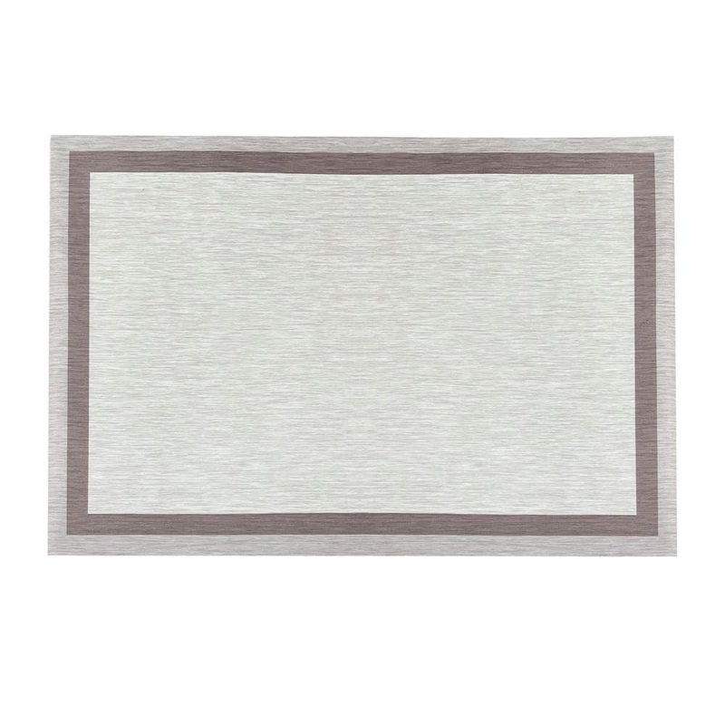 Unbranded Alpine Grey Woven Vinyl Home Kitchen Mat Waterproof Area Rug for Indoor/Outdoor 48 in. x 72 in. AL4872