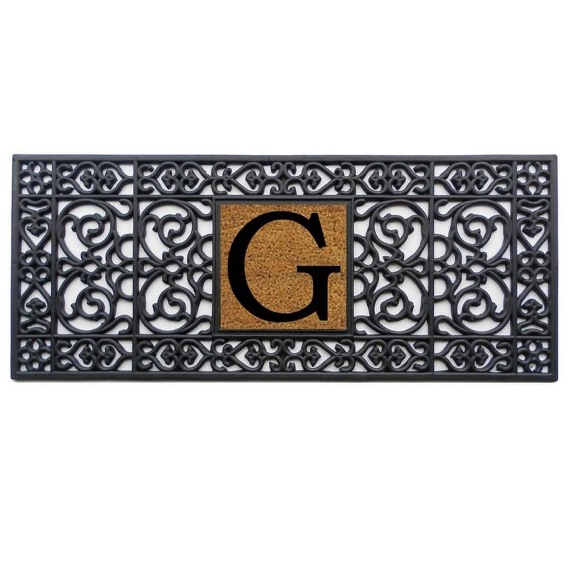 Calloway Mills 17 in. x 41 in. Rubber Monogrammed G Door Mat 170011741G