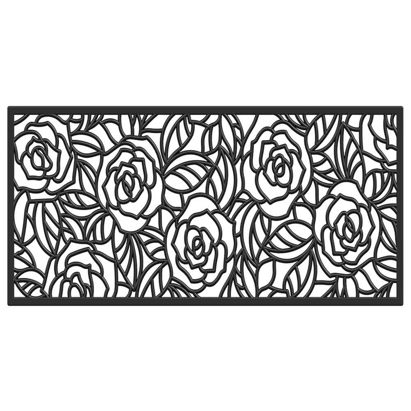 Calloway Mills Black Rose Rubber Doormat, 24